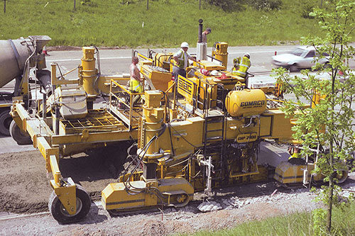 Two-layer paving system on a GHP-2800