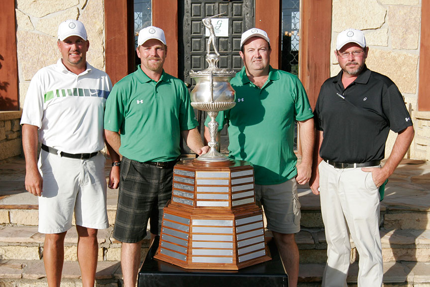 Odebolt Champions - Tom Giefer of Kansas Heavy Constr., LLC, David Barthel of Faris Machinery, Mike Norrad of Norquip Supply Ltd., and Travis Brockman of GOMACO Corporation