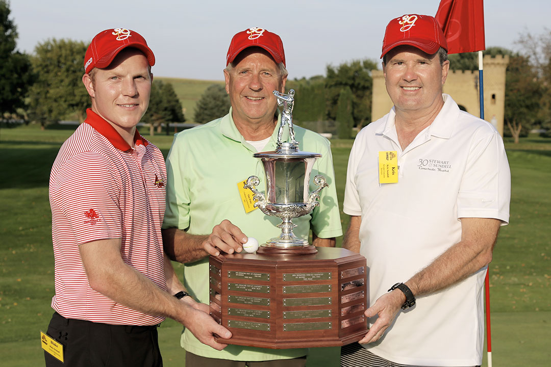 2019 Contractors' Shoot-Out Champions - Blake Driskell of Gerdan Slipforming Inc., Tim Potts of Graham Construction, Inc., and Kris Sundell of Nevada Concrete Services