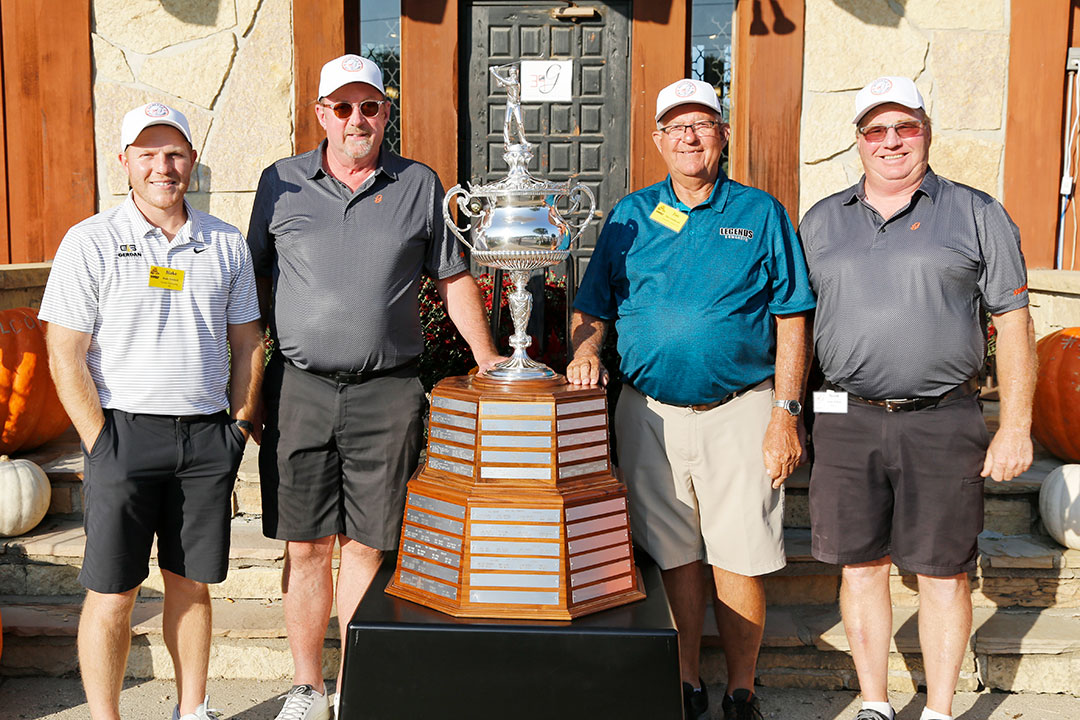 2021 Holstein Champions - Blake Driskell of Gerdan Slipforming, Inc., Al Stoakes of Iowa Fluid Power, Jim Gunderson of Legends Concrete Inc., and Scott Wilson of M.I.C.I.