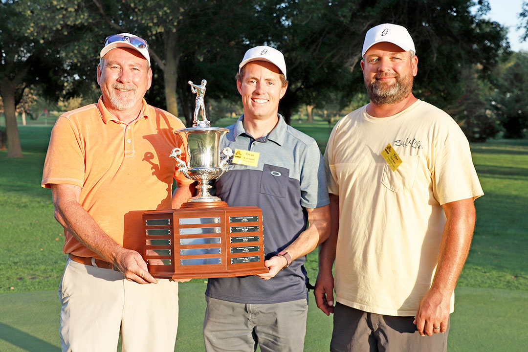 2022 Contractors' Shoot-Out Champions - Tim Lewellen of Boh Brothers Construction Co., Bryan Sundell of Stewart & Sundell, and Tyler Henry of Concrete Technologies, Inc.