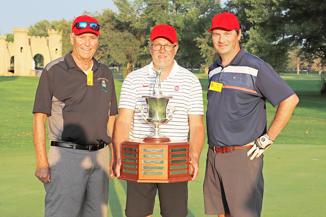 2023 Contractors' Shoot-Out Champions - Neil McFadden of Smith Paving & Excavating, Inc., Derek Dilger of Smith Paving & Excavating, Inc., and Neil Galloway of Island Slipform Ltd.