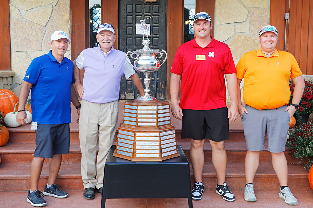 2023 Holstein Champions - Clint Golay of Berry Tractor and Equipment Co., Bob Newman of Road Machinery & Supplies Co., Mike Milenkovich of Kiewit Corporation, and Zach Corrigan of GOMACO Corporation