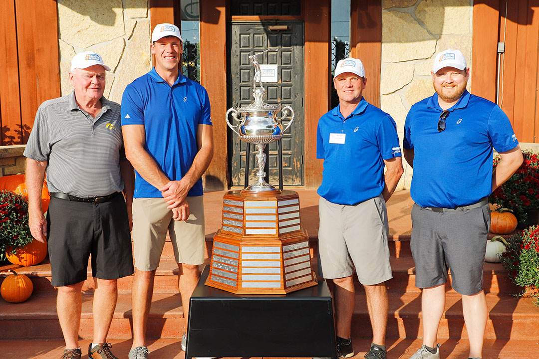 2023 Ida Grove Scramble Champions - Dennis
Kloke of Croell, Inc., Marc Grote of IFP Motion Solutions,
David Barthel of Faris Machinery, and Josh Held of
Fabick CAT