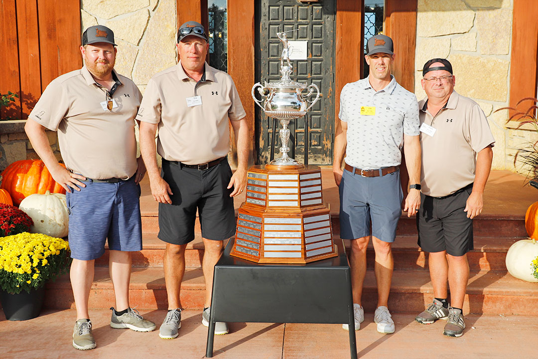 2024 Holstein Scramble Champions - Josh Held of Fabick CAT, Tim Malloy of Northstar Power, Jim Voisin of Kiewit Corporation, and Terry Parks of AFC Industries