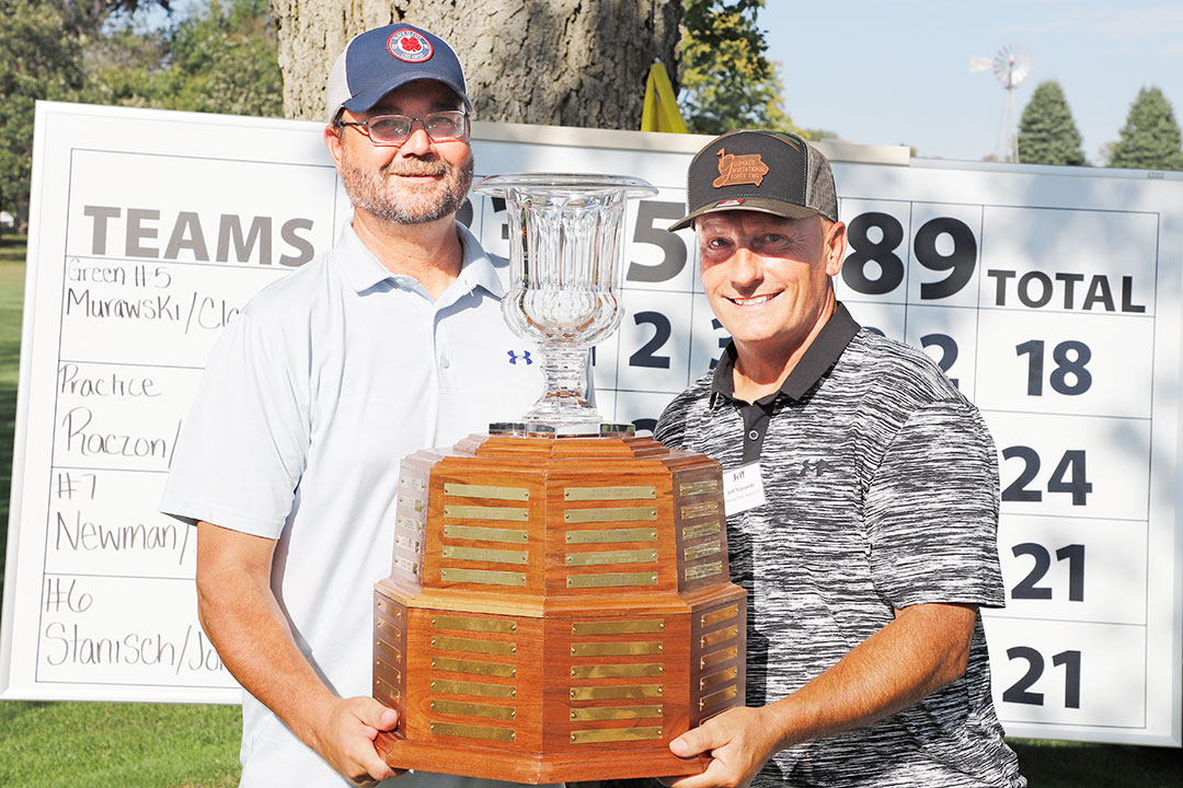 2024 Putting Champions - Todd Clark of Central Steel & Wire, and Jeff Murawski of American State Equipment Co.