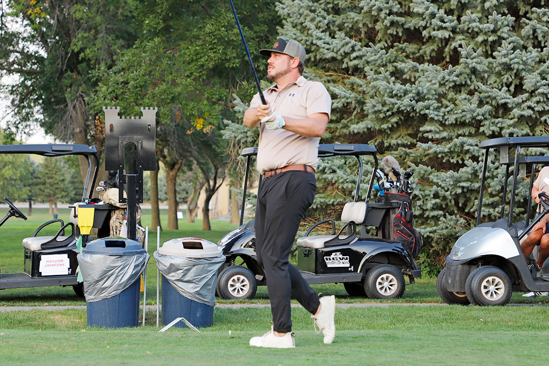 Brendan Johannsen of Cline Tool was on the championship team from the Mapleton Scramble Tournament course.