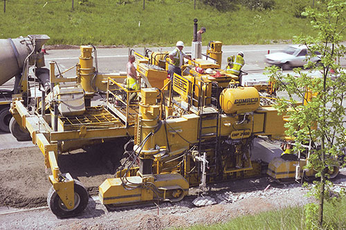 Two-layer paving system on a GHP-2800
