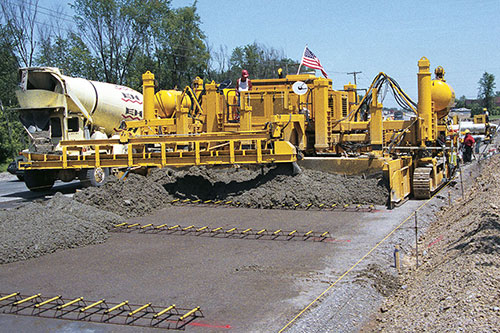 First GP-3000 two-track slipform paver