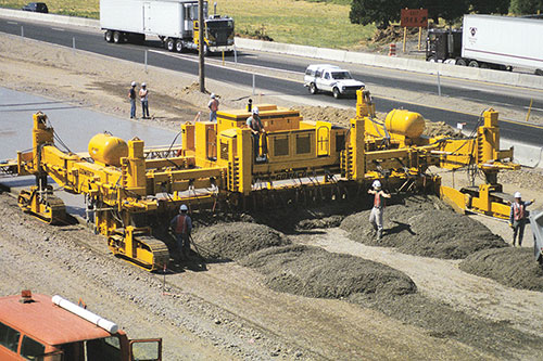 Prototype GP-3500 four-track slipform paver