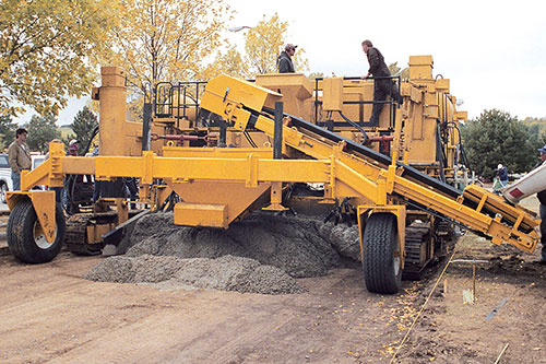 two-layer paving system in a single machine