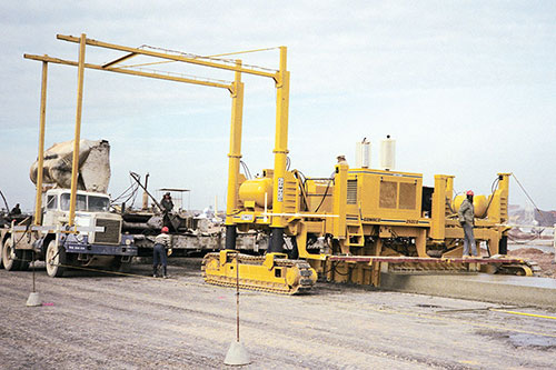 Second GP-2500B two-track slipform paver