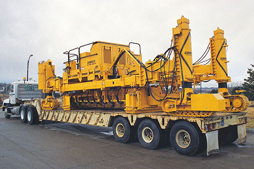 First Commander III four-track slipform paver with modular framework