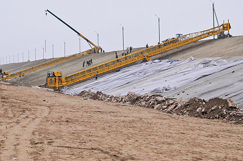 SL-750, concrete lining on reservoir