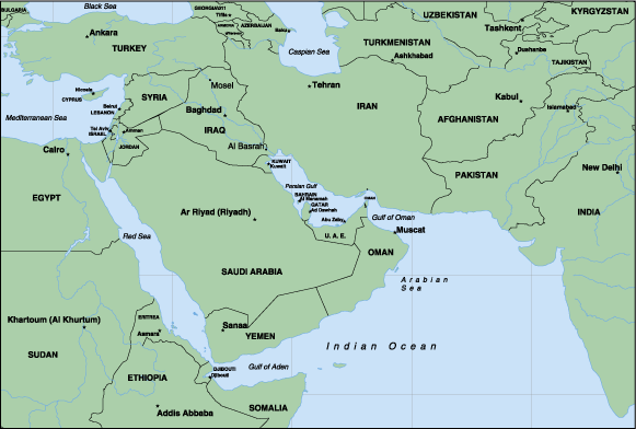 Oman Map In World
