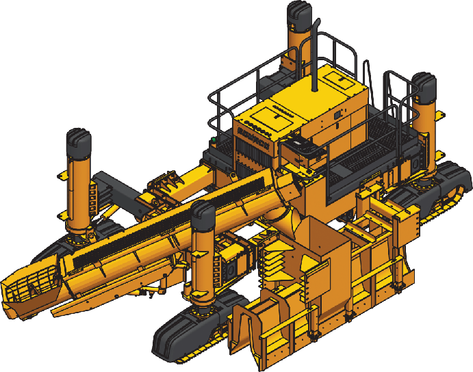 4400 graphic, side mount barrier, left side pour