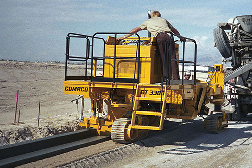 Prototype GT-3300 three-track curb and gutter slipformer