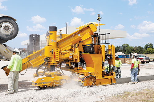 Xtreme GT-3600 simultaneous trimming and pouring curb and gutter